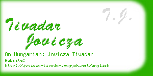 tivadar jovicza business card